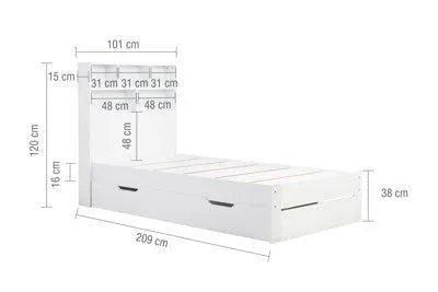 Alfie White Storage Bed