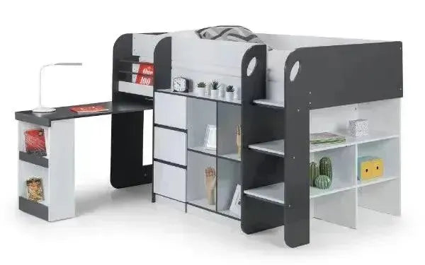 Astra Charcoal and White Mid Sleeper