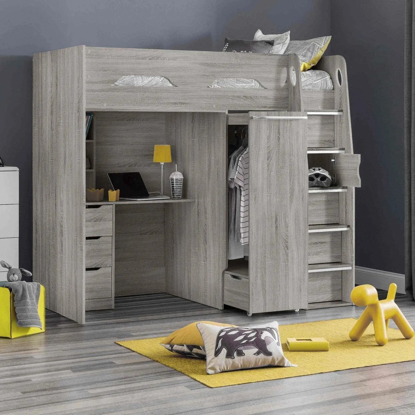 Explorer Grey Oak Loft Bed