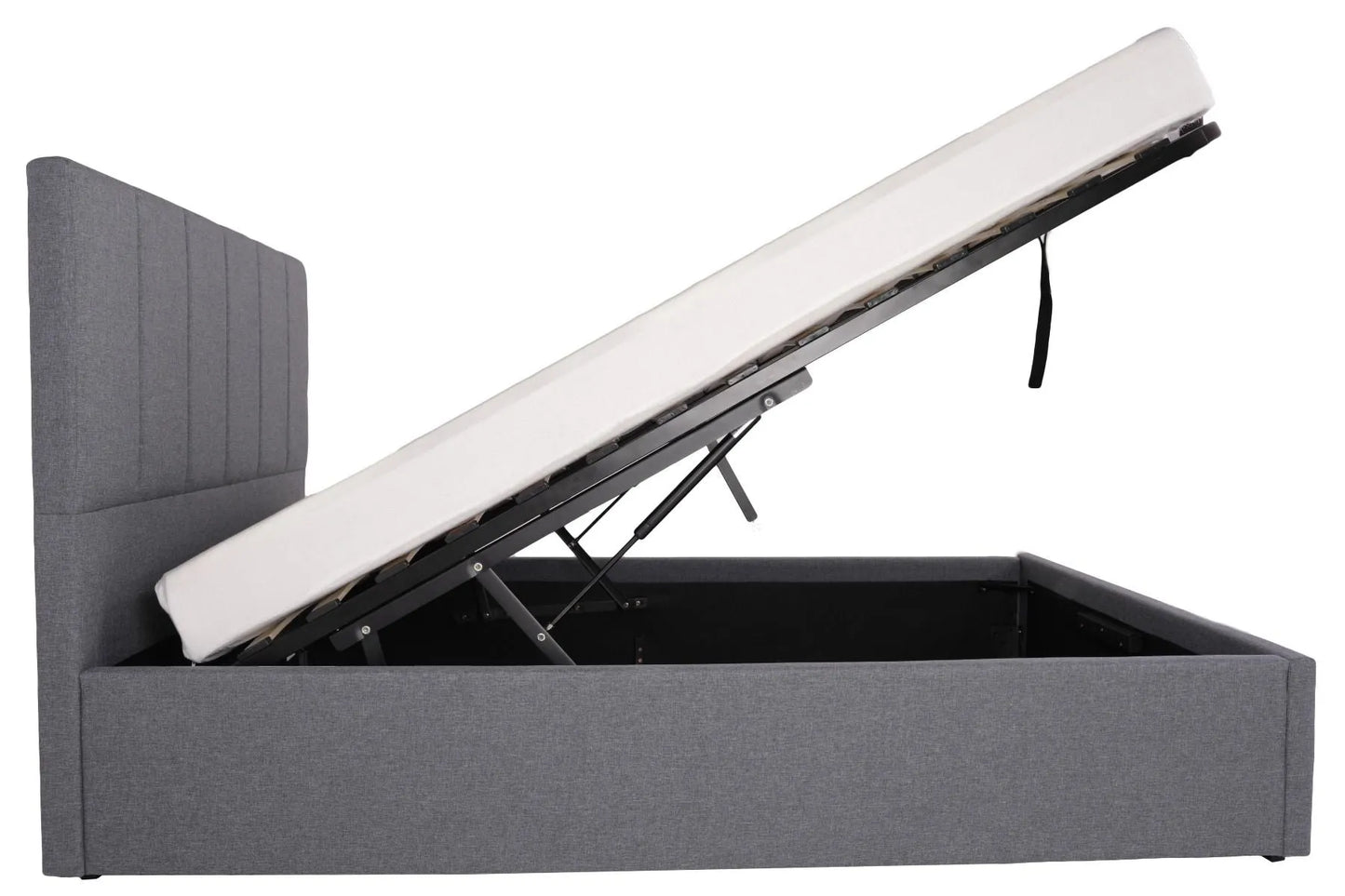Grey Waltz Fabric Ottoman Bed