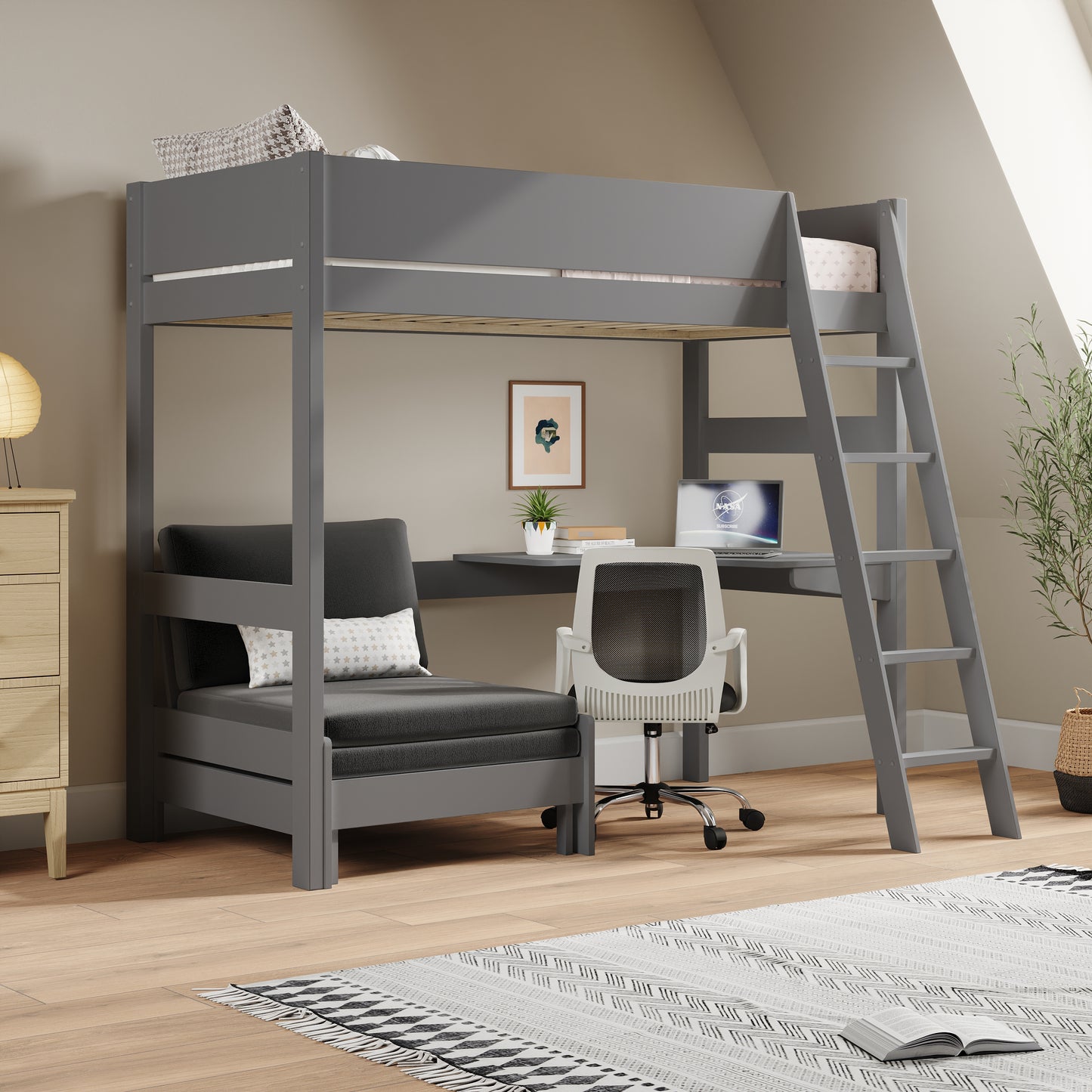 Oxford Highsleeper with Desk & Sofabed