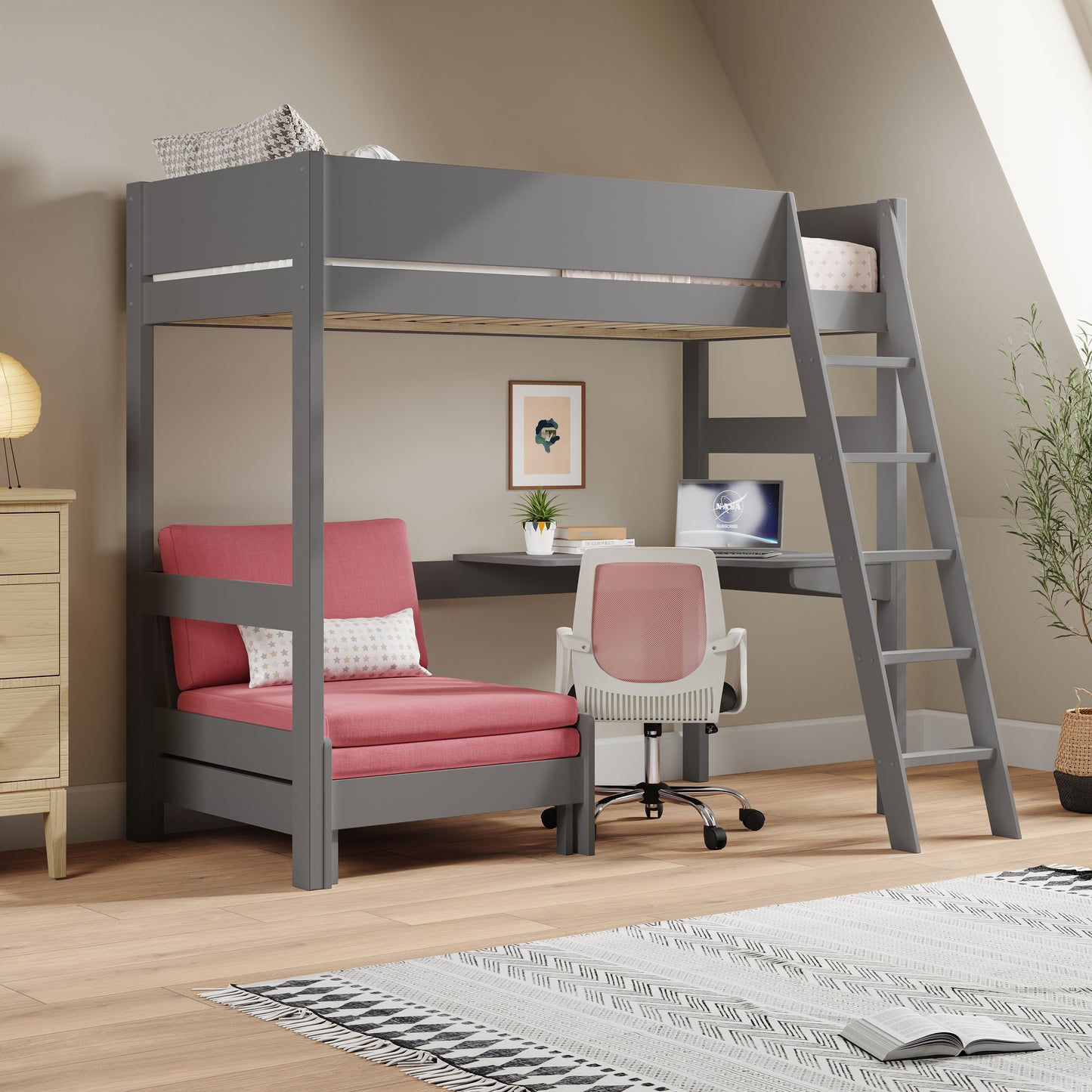 Oxford Highsleeper with Desk & Sofabed