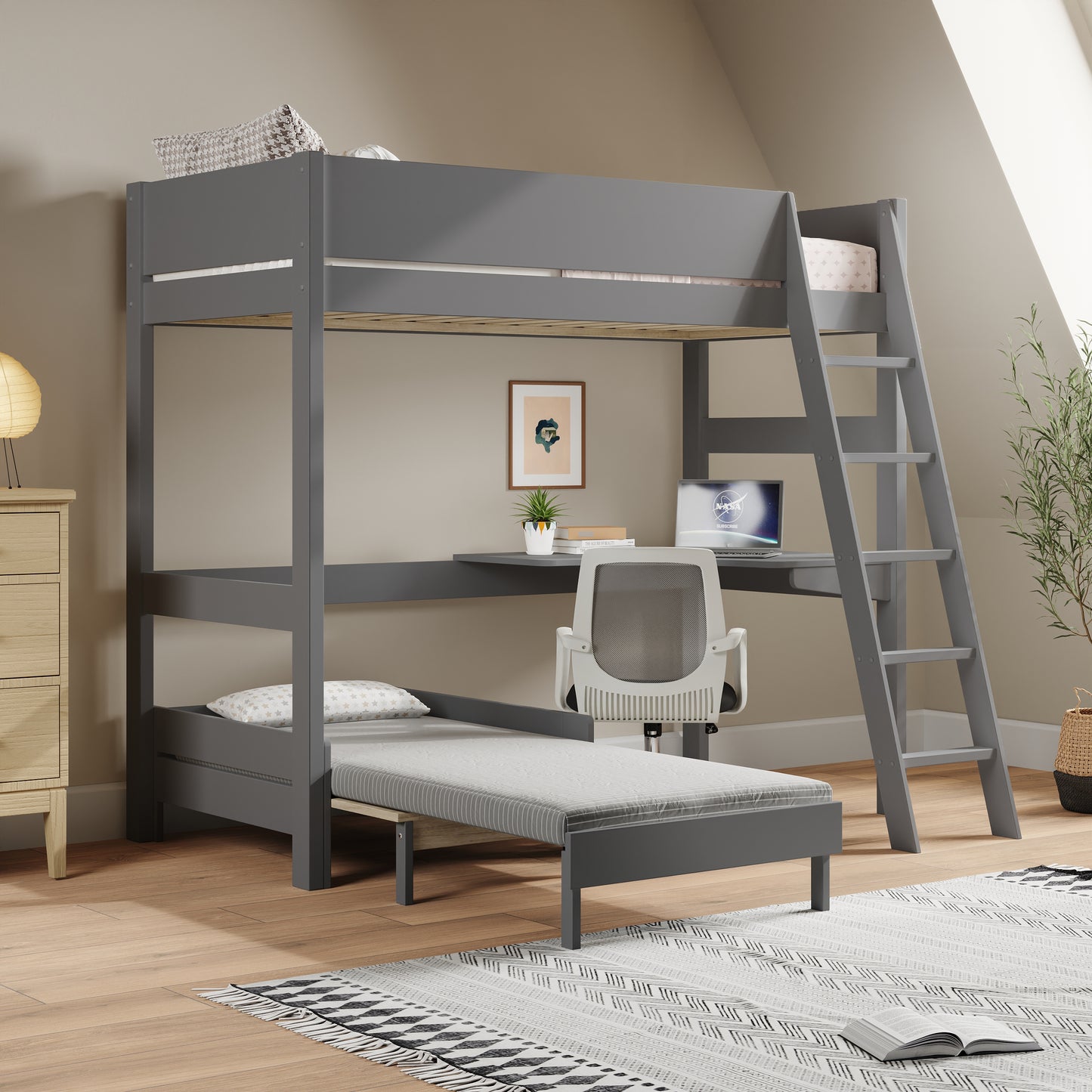 Oxford Highsleeper with Desk & Sofabed