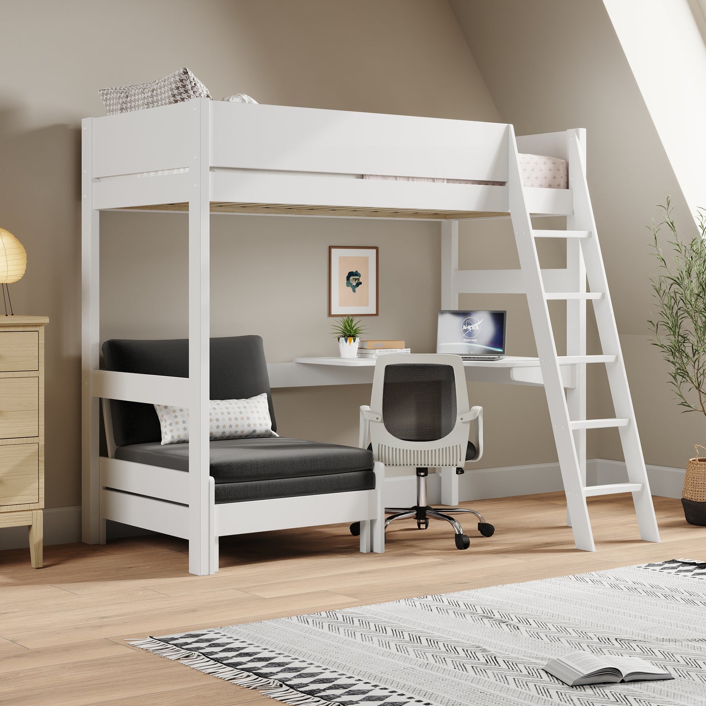 Oxford Highsleeper with Desk & Sofabed