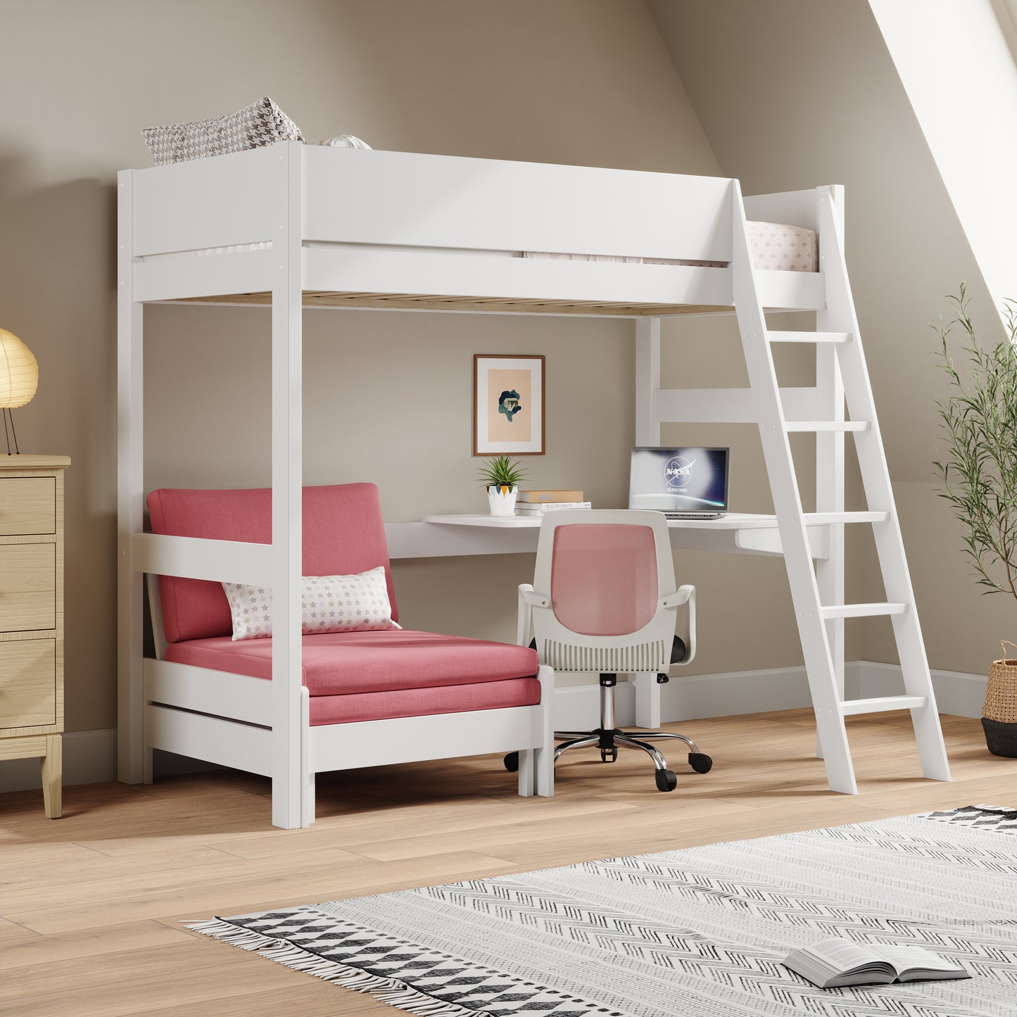 Oxford Highsleeper with Desk & Sofabed