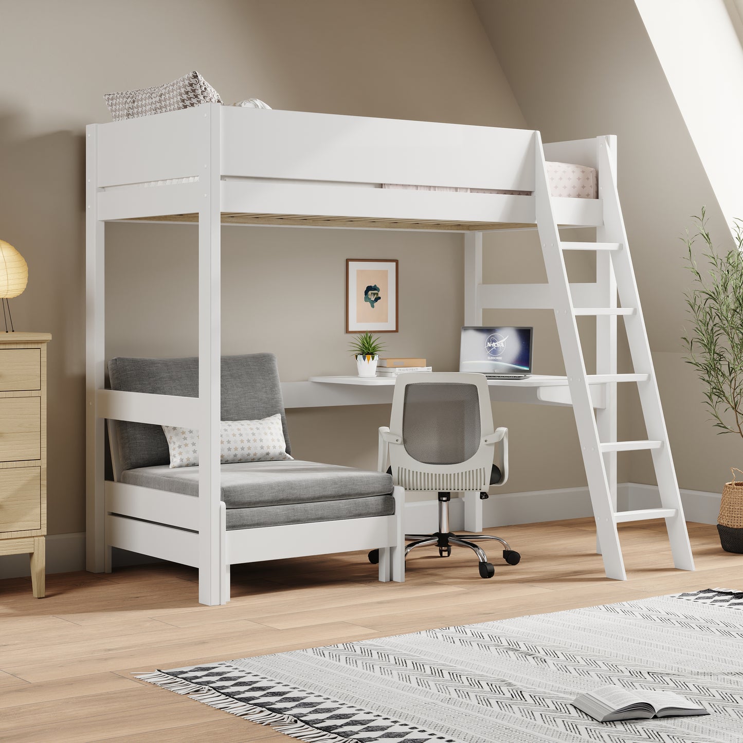 Oxford Highsleeper with Desk & Sofabed