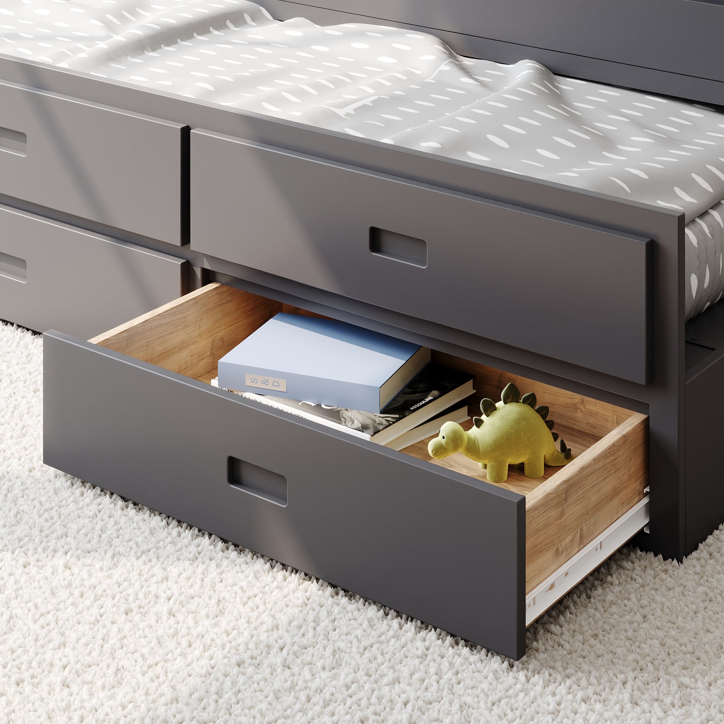 Ivy Guest Bed with Trundle & Drawers