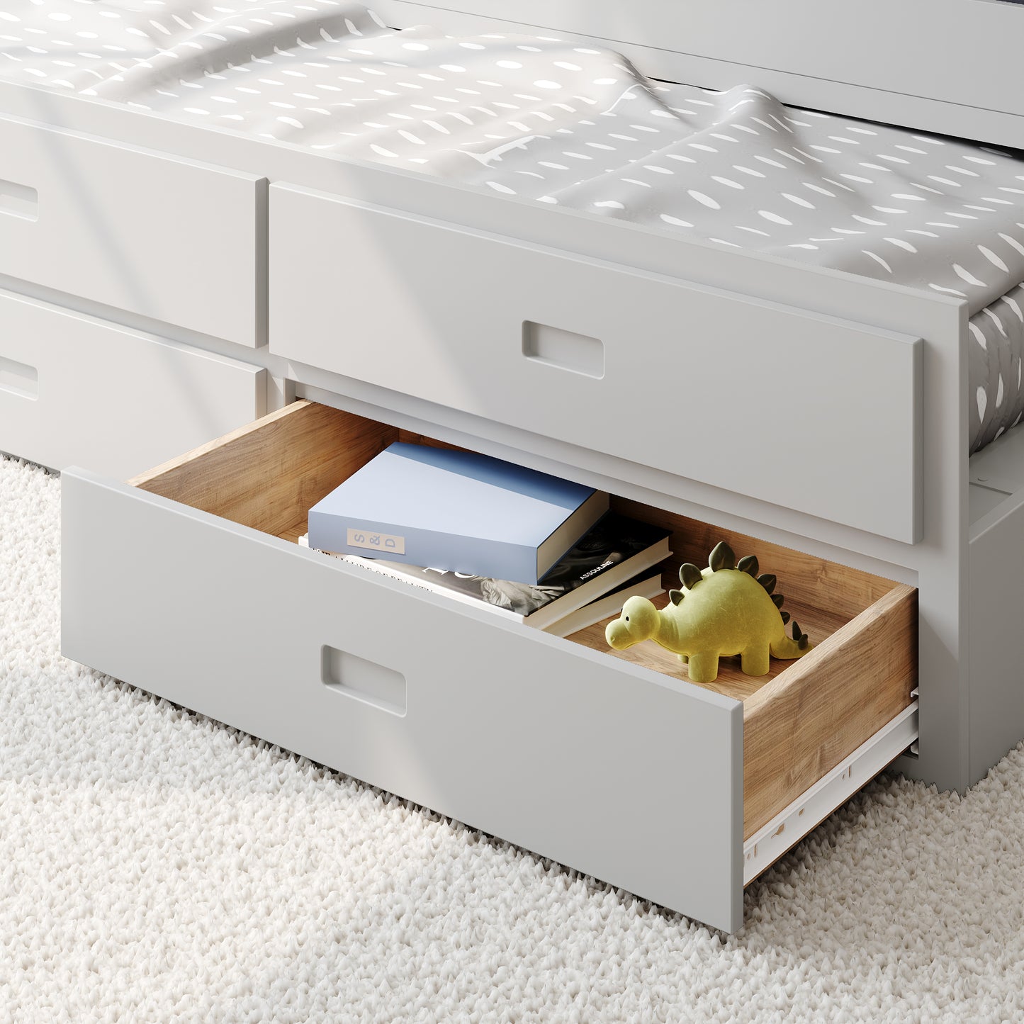 Ivy Guest Bed with Trundle & Drawers