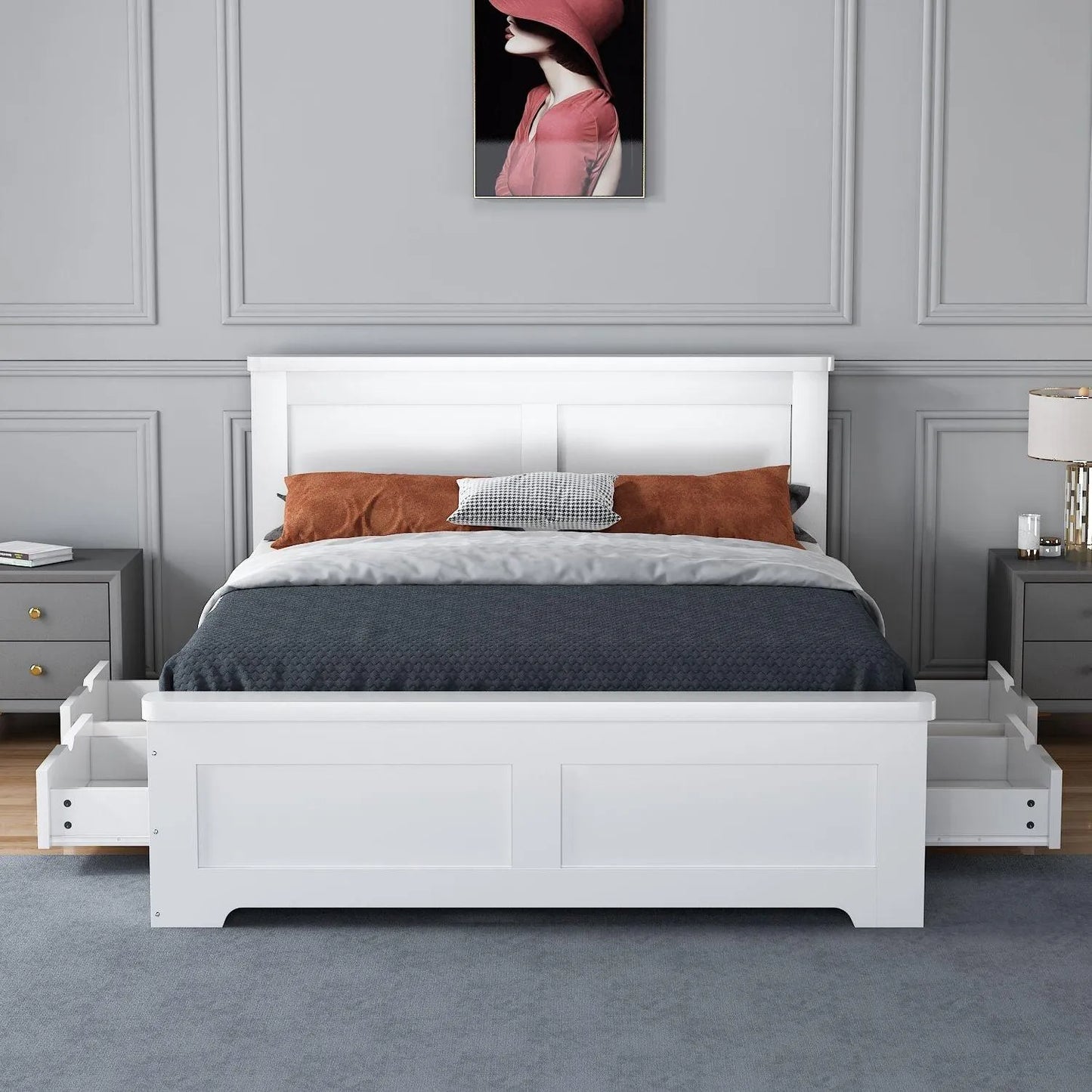 StowWell 4 Drawer Double Bed Frame
