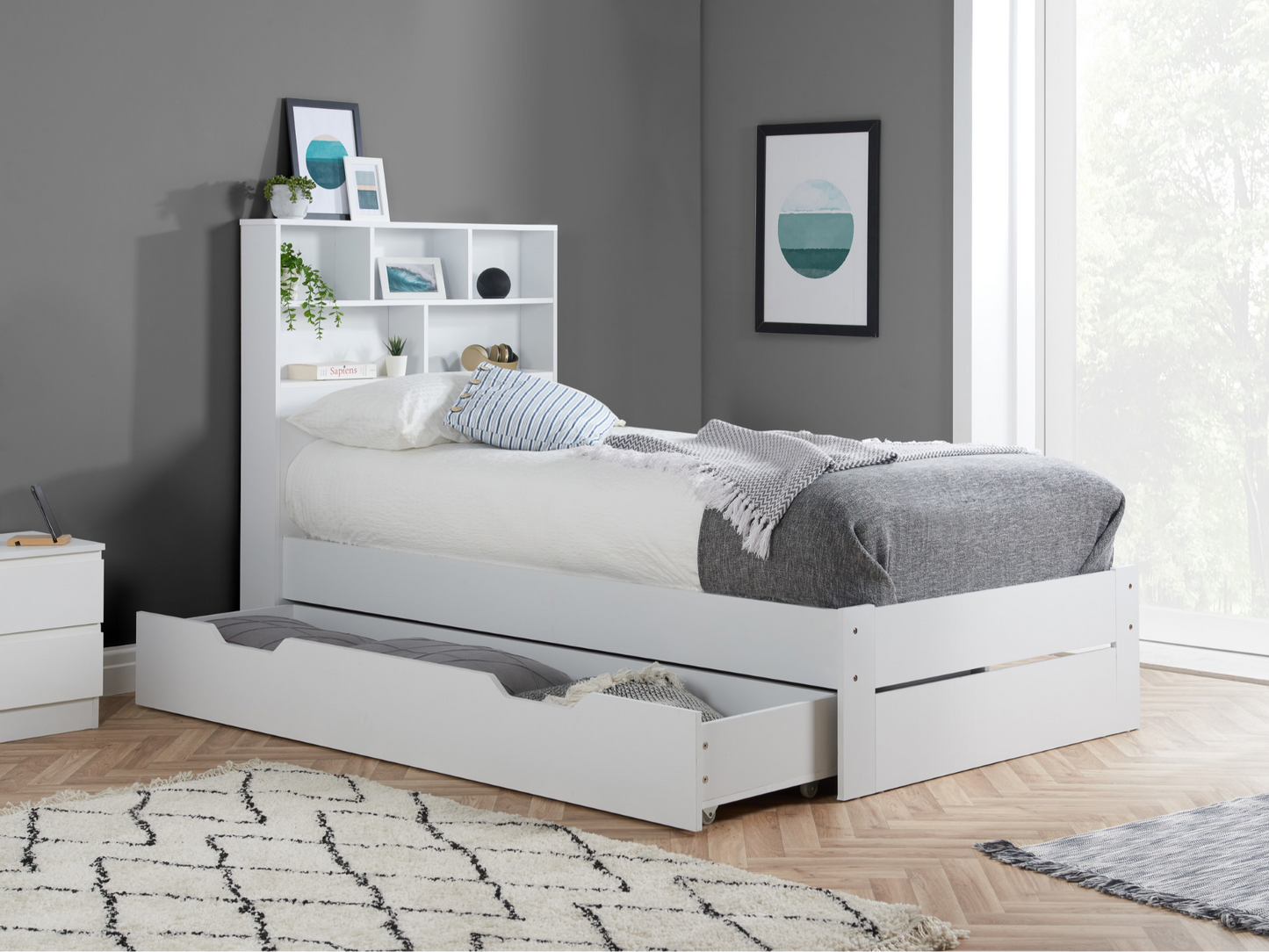 Alfie White Storage Bed