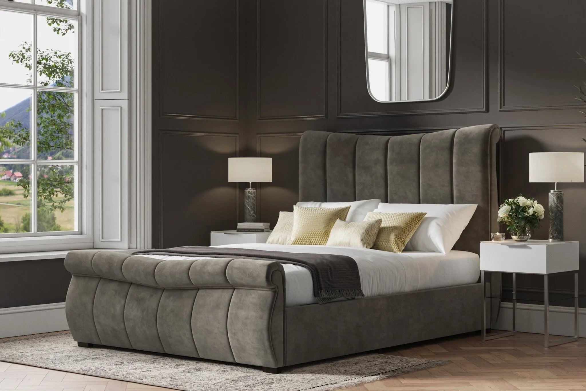 Bosworth Fabric King Size Ottoman Storage Bed Millie Jones