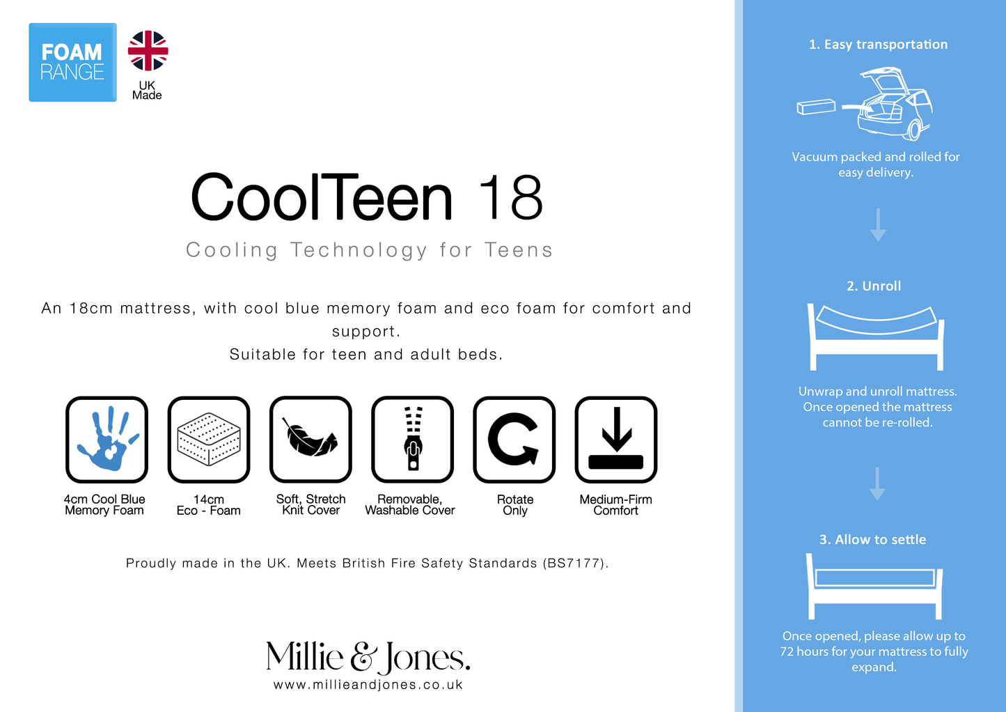 CoolTeen 18 Mattress