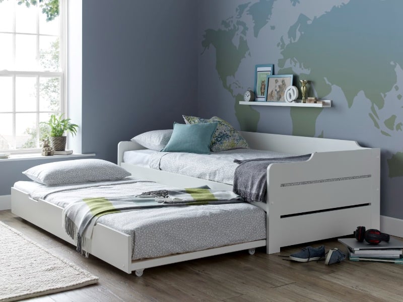 Serena White Guest Bed with Trundle