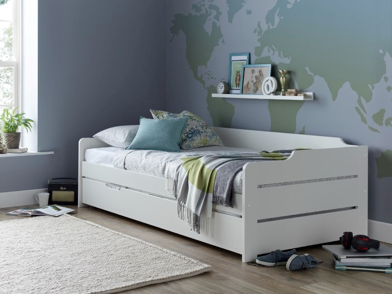 Serena White Guest Bed with Trundle