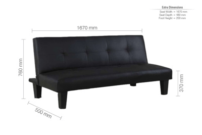 Frankin Black Sofa Bed