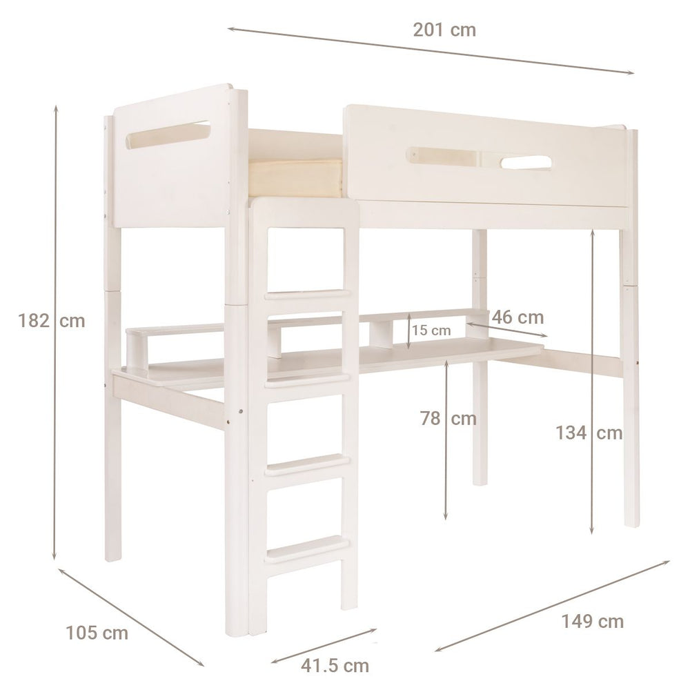 Little Folks Edit Loft Bed dimensions