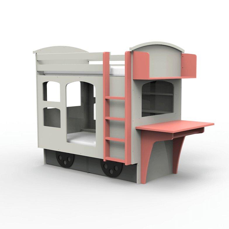 Wagon Bunk Bed with Storage & Desk - Millie & Jones