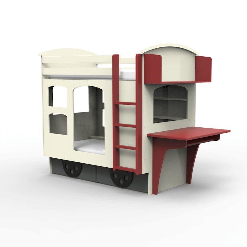 Wagon Bunk Bed with Storage & Desk - Millie & Jones