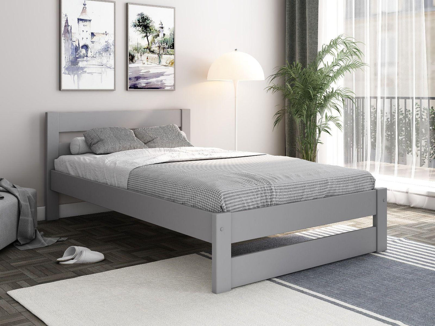 Noomi Tera Solid Wood Small Double Bed - Millie & Jones