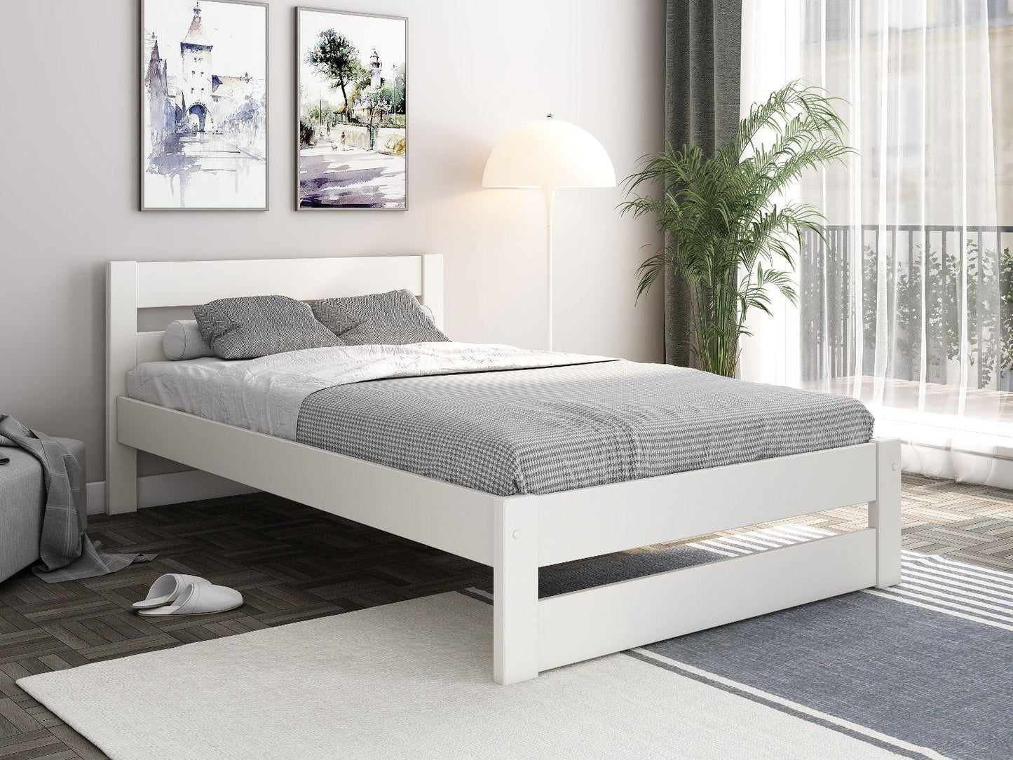Noomi Tera Solid Wood Small Double Bed - Millie & Jones
