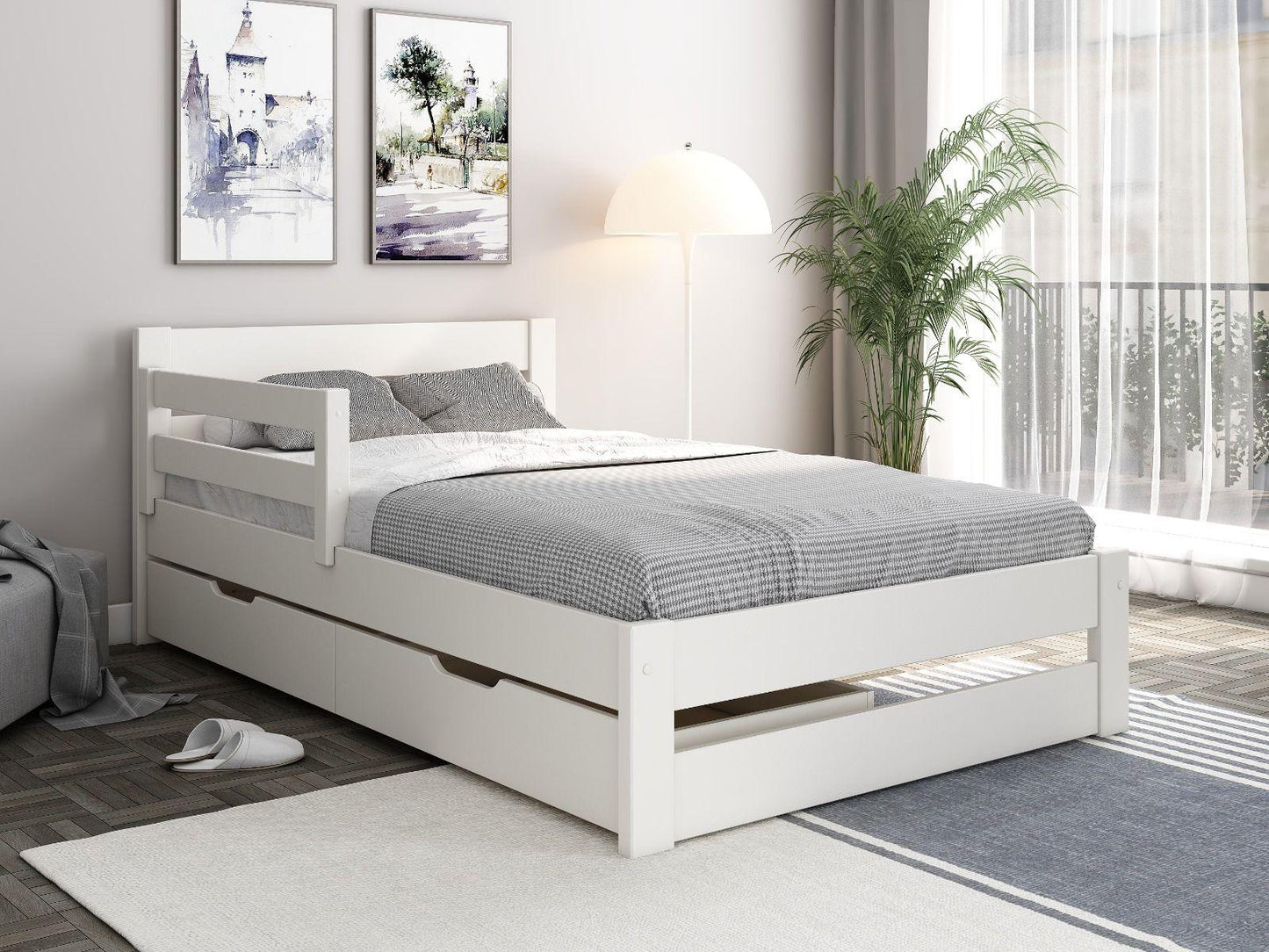 Noomi Tera Solid Wood Small Double Bed - Millie & Jones