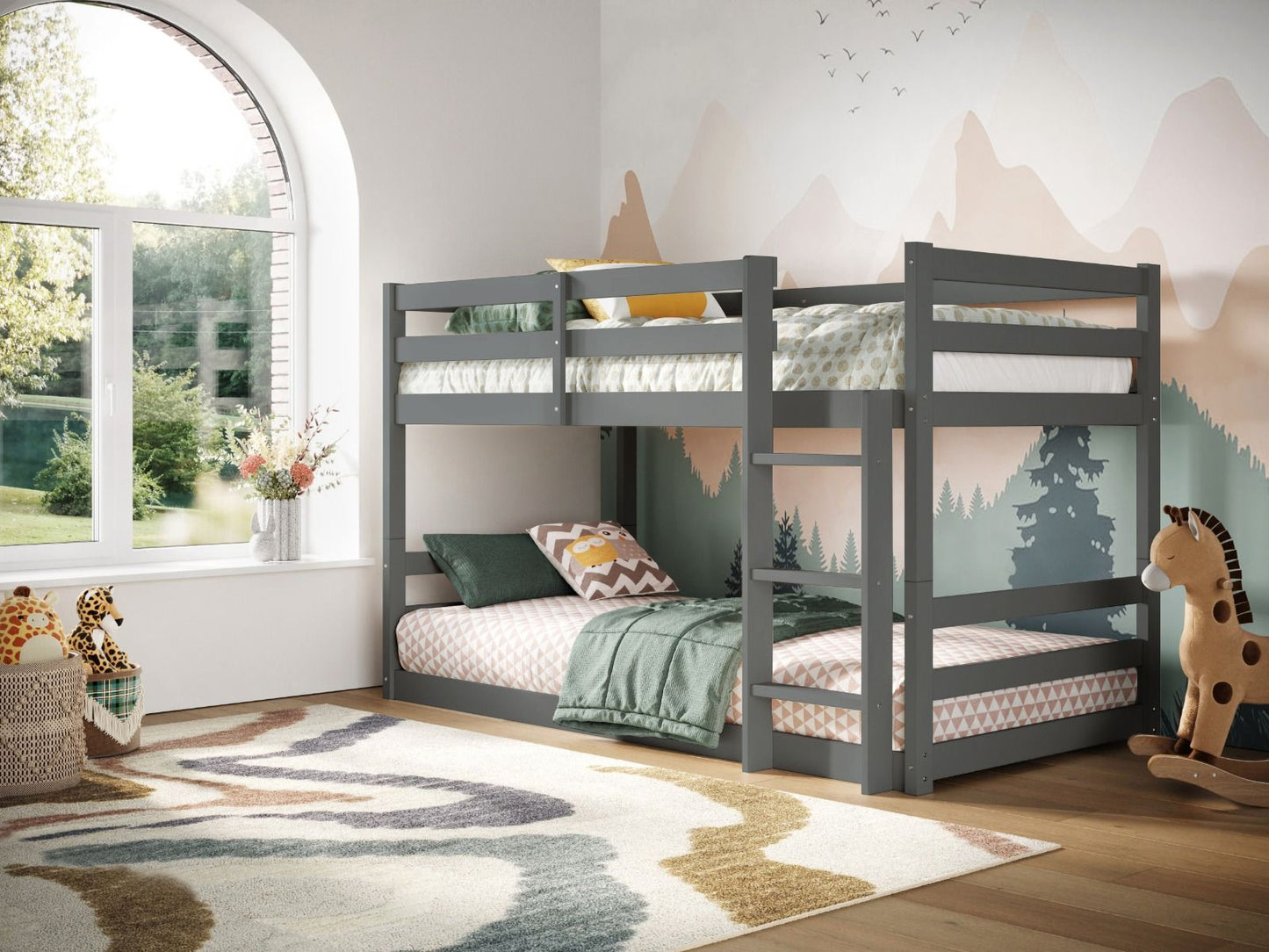 Amelia Low Wooden Bunk Bed