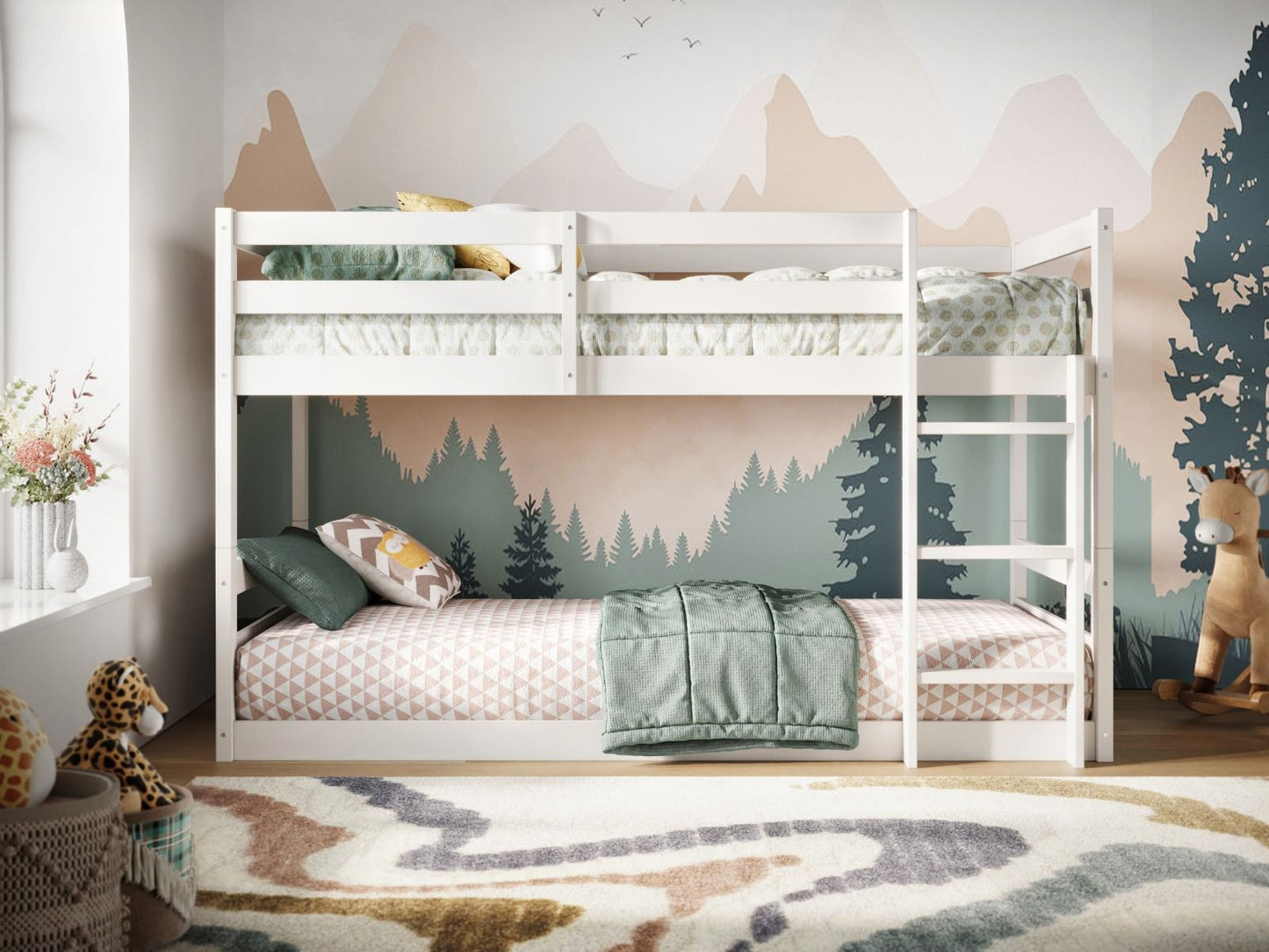 Amelia Low Wooden Bunk Bed