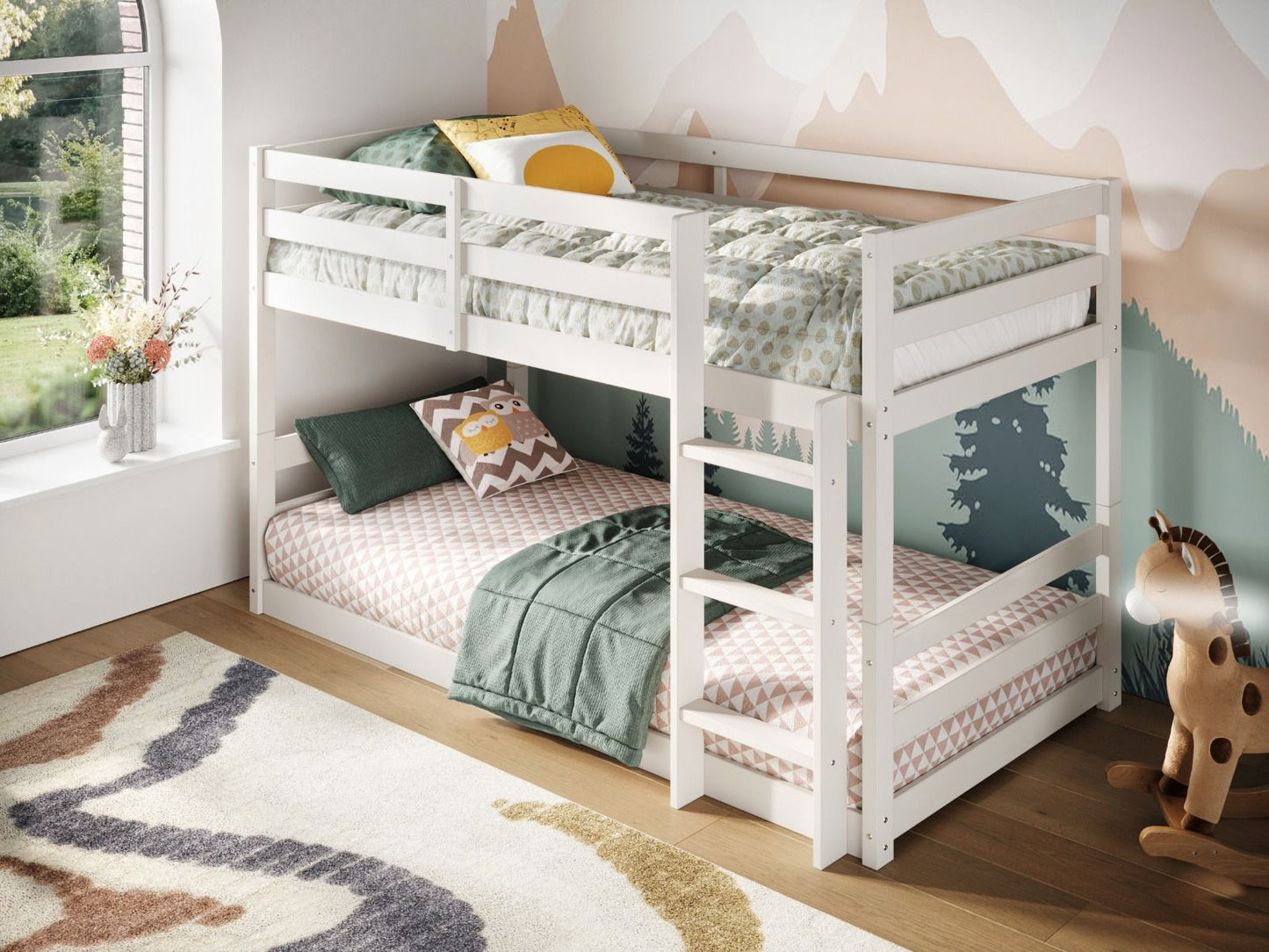 Amelia Low Wooden Bunk Bed