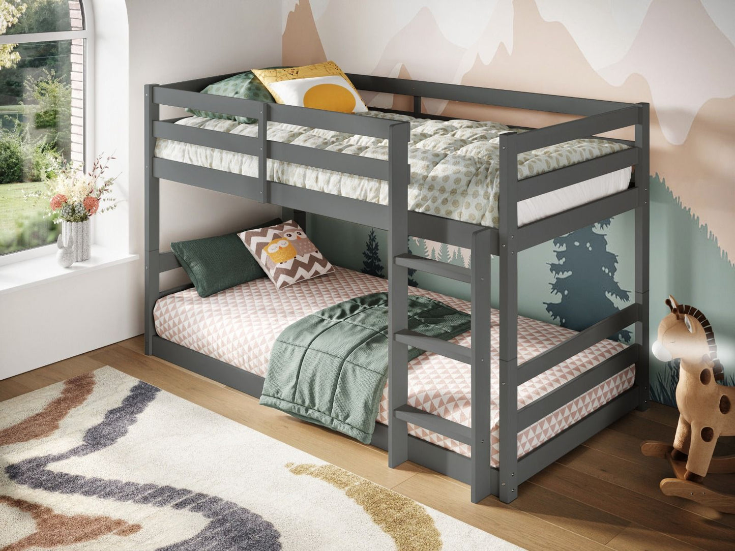 Amelia Low Wooden Bunk Bed