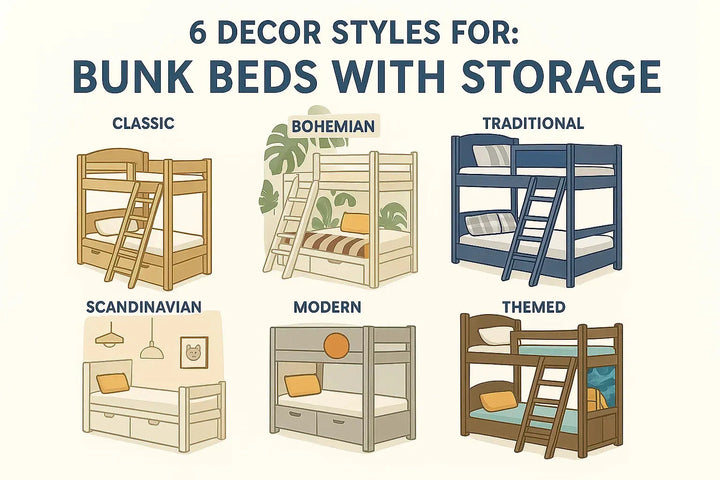 6 Decor Styles For Bunk Beds With Storage