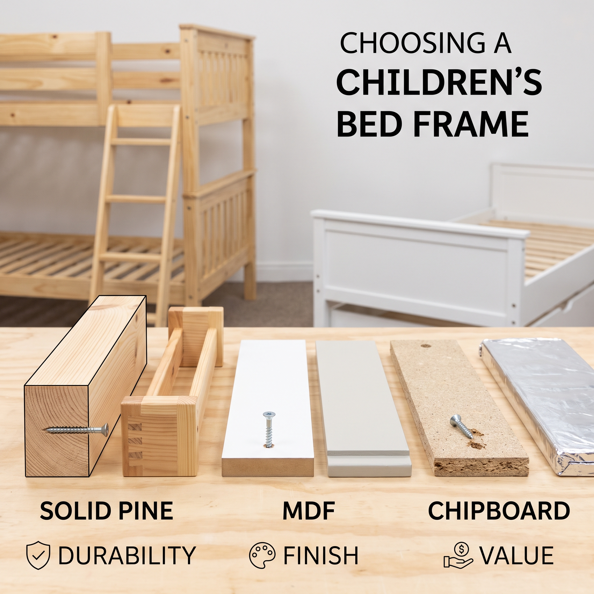 Solid Pine vs MDF: Which Is Better for a Kids Bed?