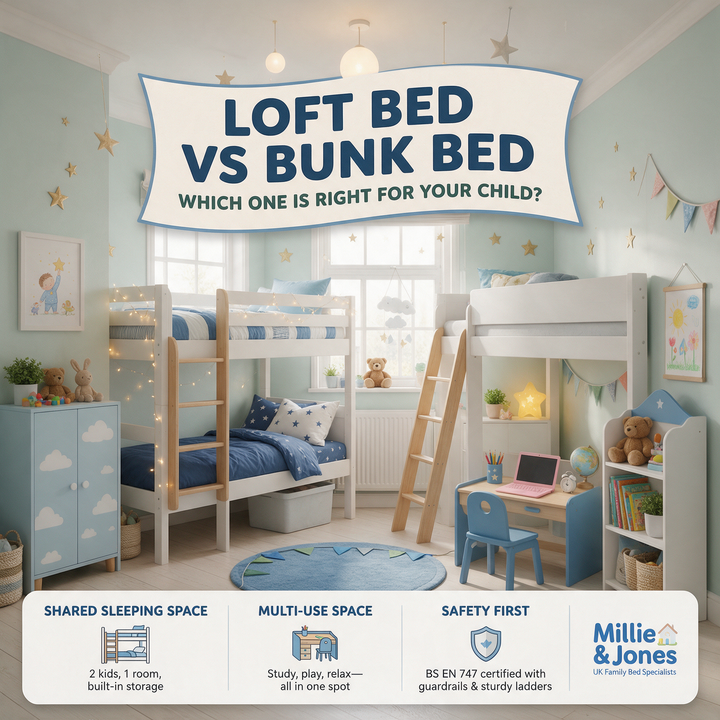 Loft Bed vs Bunk Bed: How to Choose the Right Space-Saving Bed for Your Child