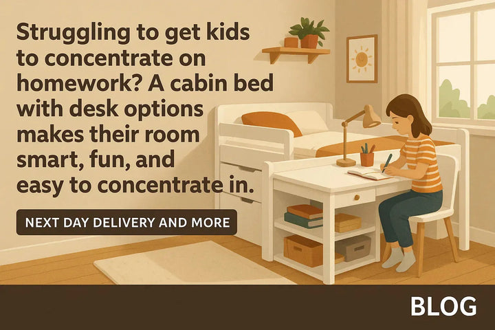 Top Cabin Bed with Desk Ideas for Making Homework Fun