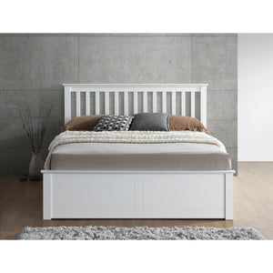 Malmo White Ottoman Bed