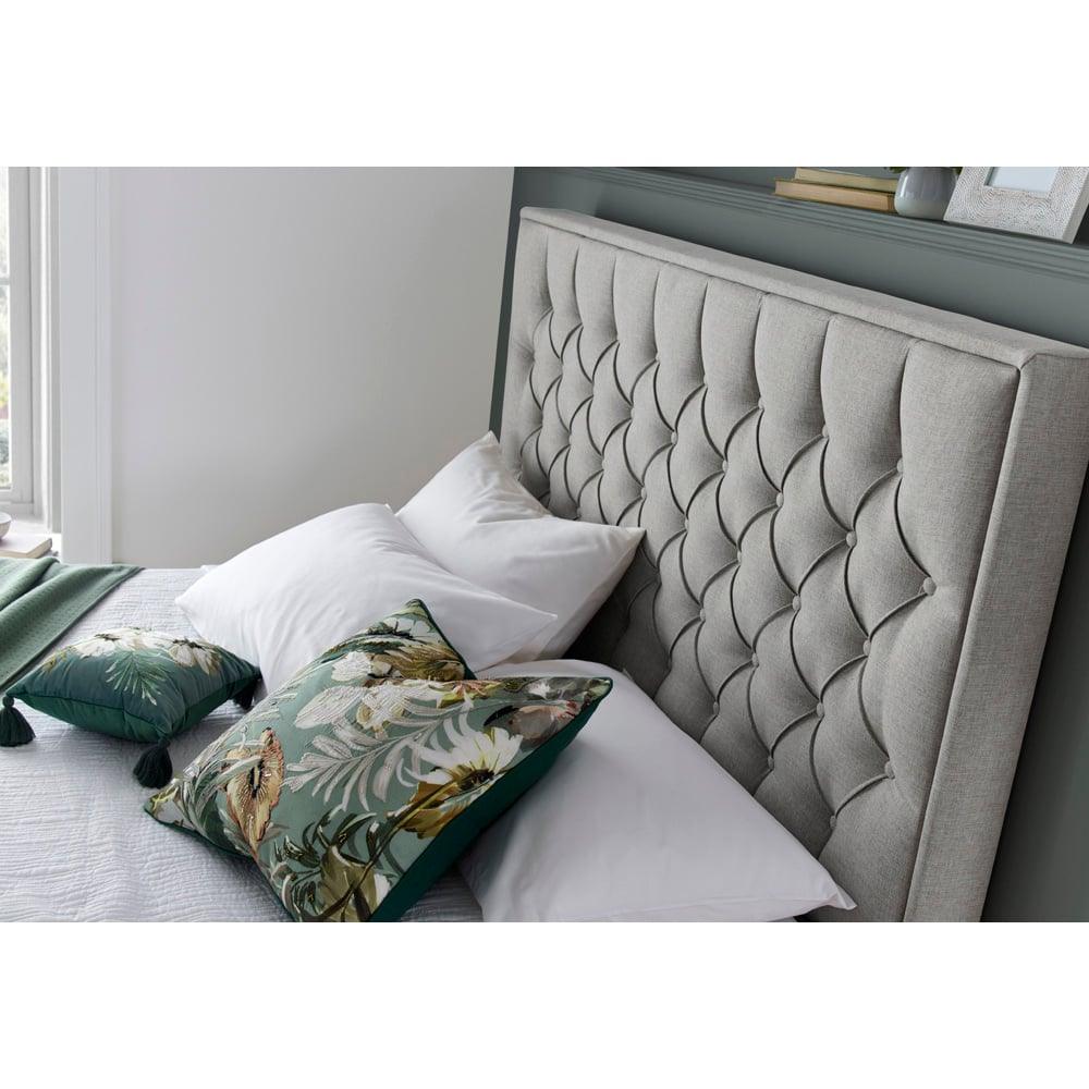 The Wilson Grey Fabric Ottoman Bed - Millie & Jones