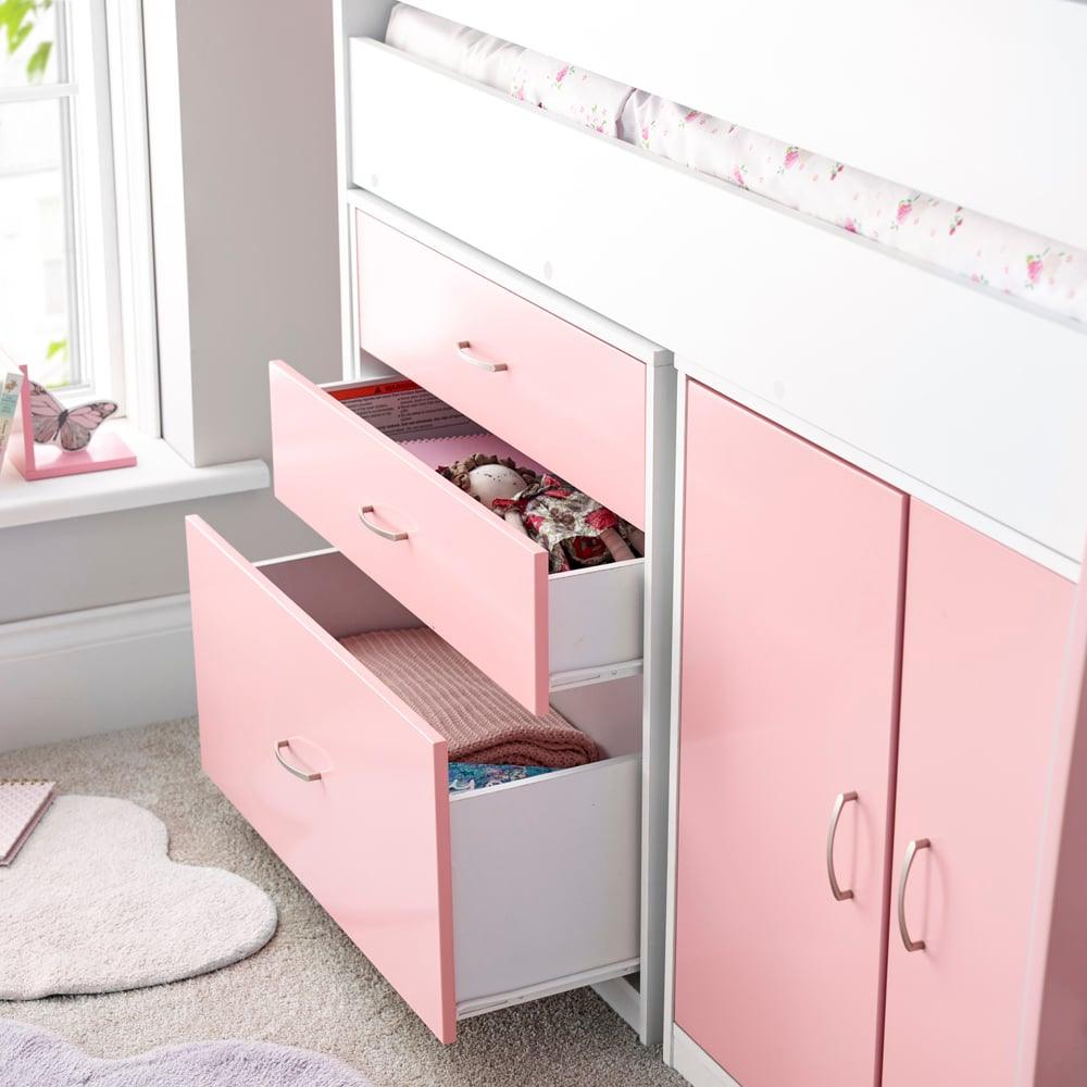 Lacy Pink Mid Sleeper - Millie & Jones