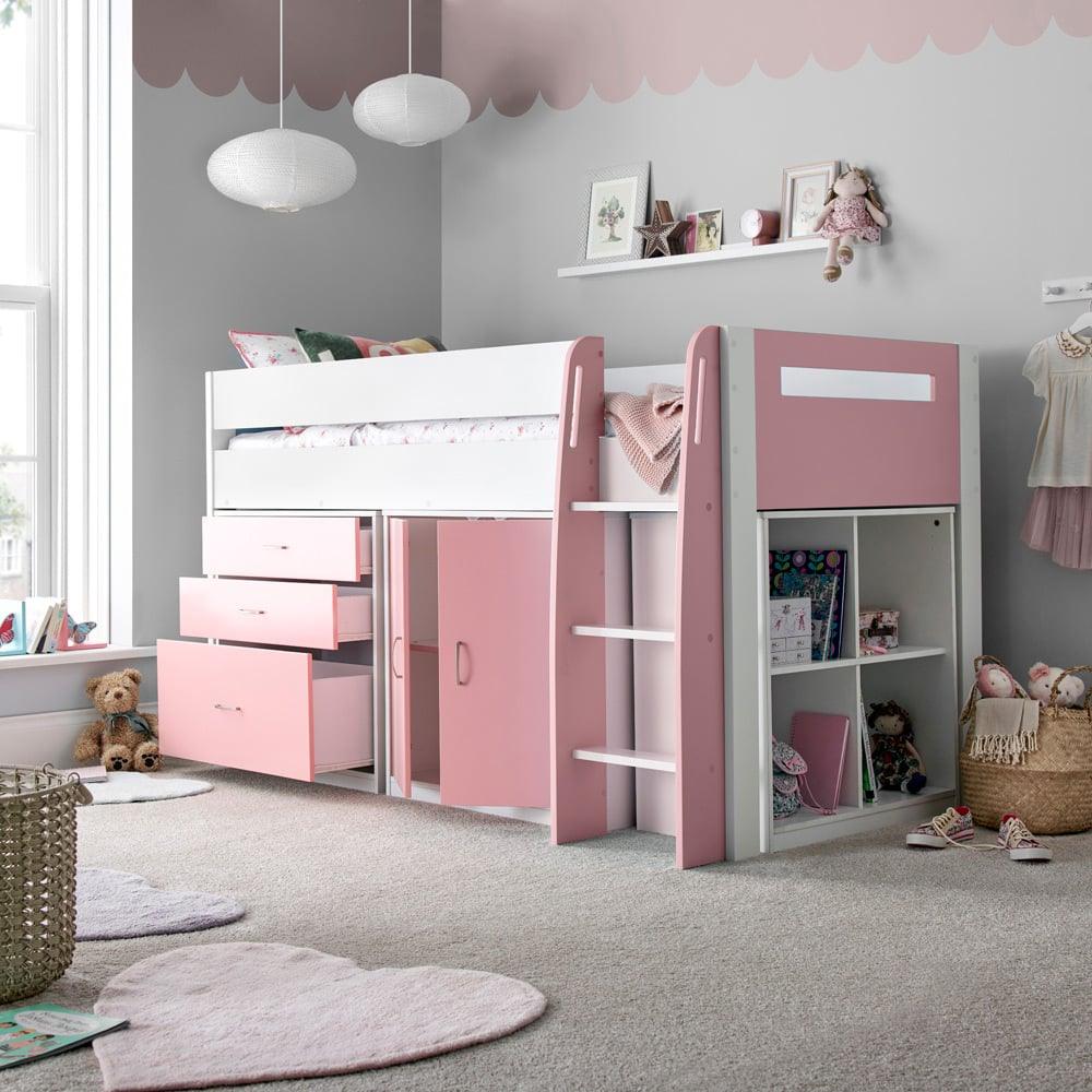 Lacy Pink Mid Sleeper - Millie & Jones