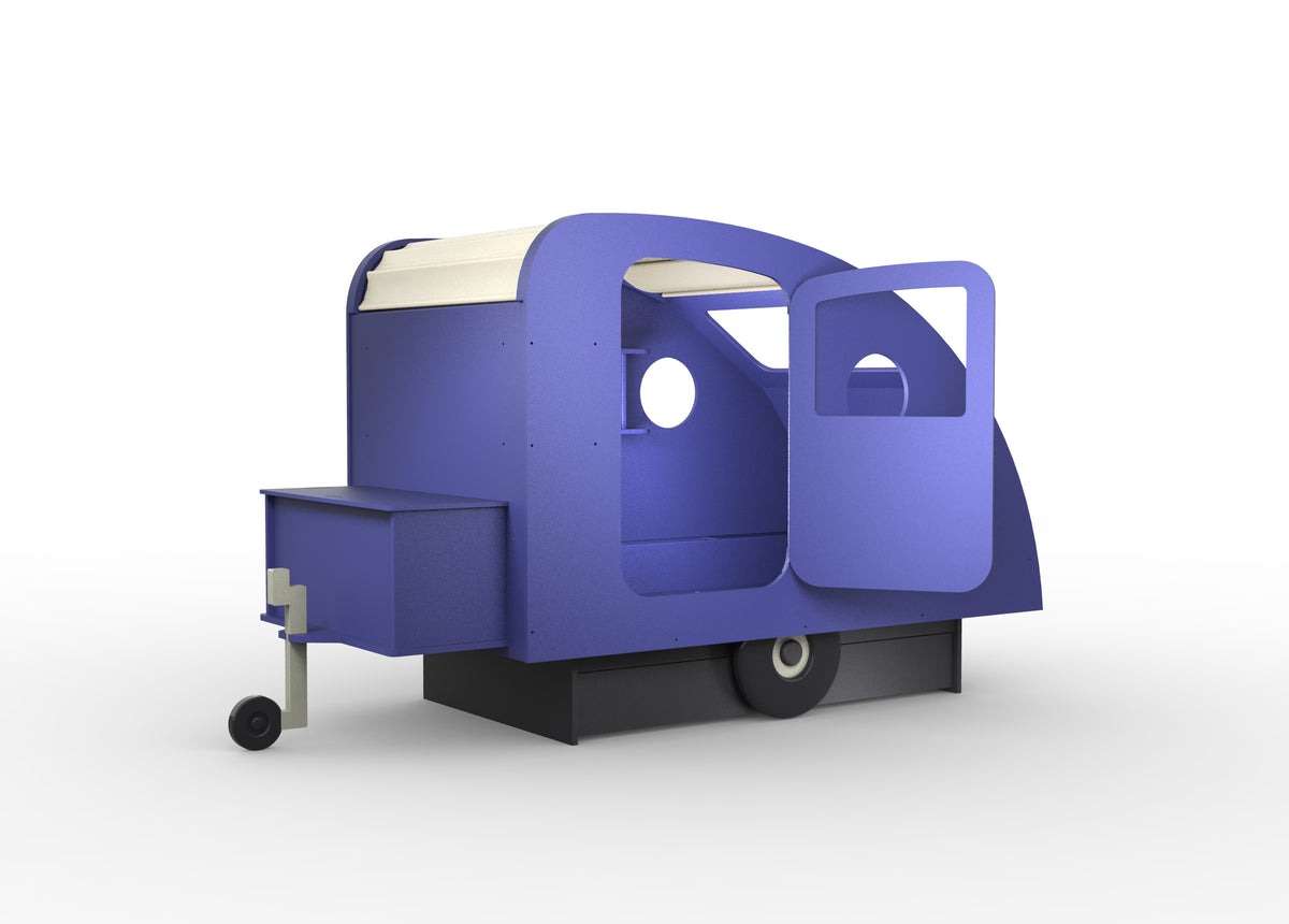 Mathy by Bols Caravan Bed with Storage in Marseille Blue (Caravan only)