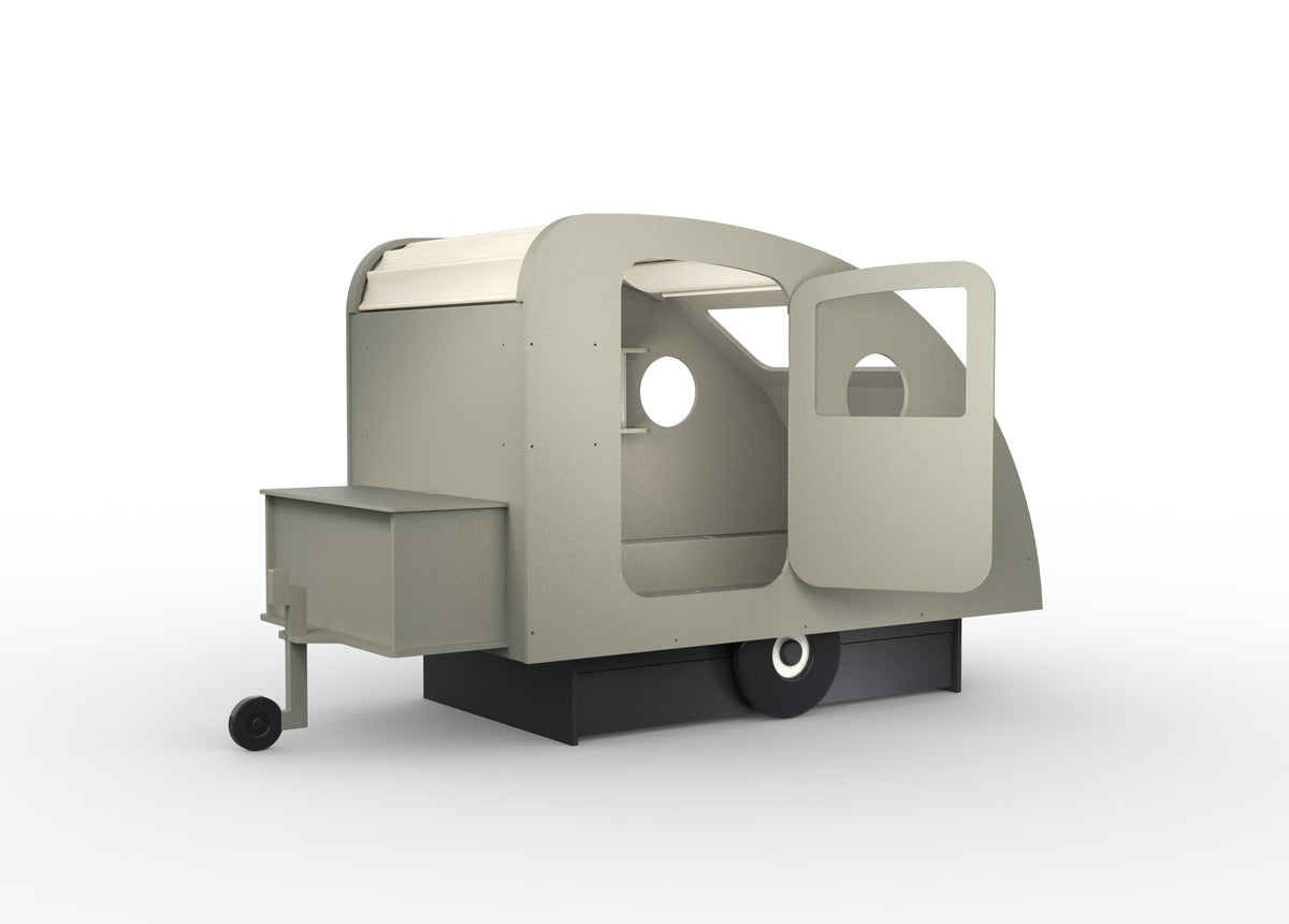Mathy by Bols Caravan Bed with Storage in Cement Grey (Caravan only)