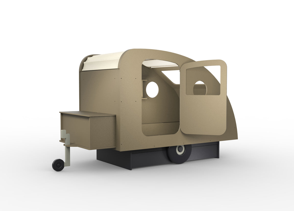 Mathy by Bols Caravan Bed with Storage in Linen (Caravan only)