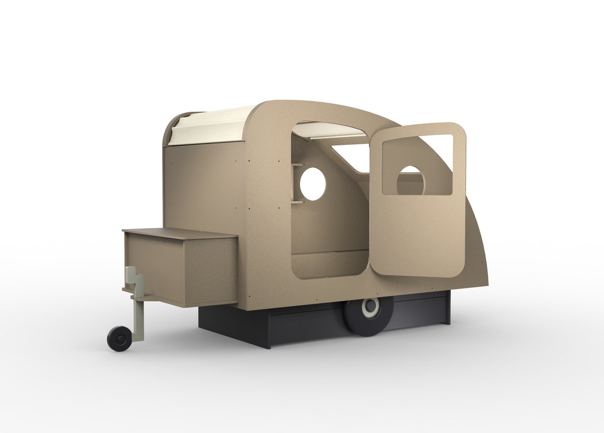 Mathy by Bols Caravan Bed with Storage in Taupe (Caravan only)