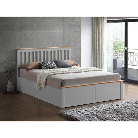 Malmo Pearl Grey Ottoman bed - Millie & Jones