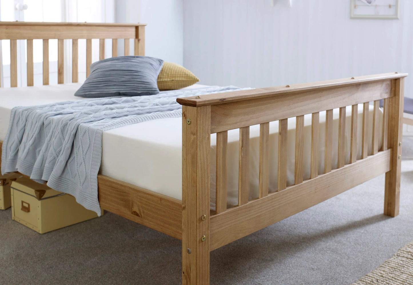 Kendal Solid Pine Bed with Storage