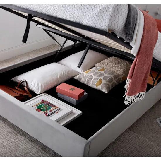 The Kingham Grey Ottoman Bed - Millie & Jones