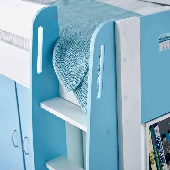 Lacy Blue Mid Sleeper - Millie & Jones
