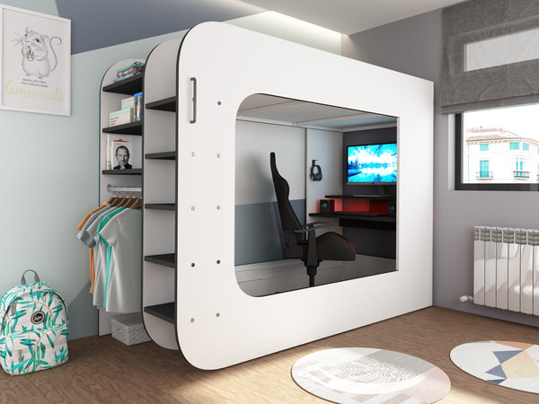Trasman Loft Pod Gaming High sleeper with Pull-out Sofa (single)