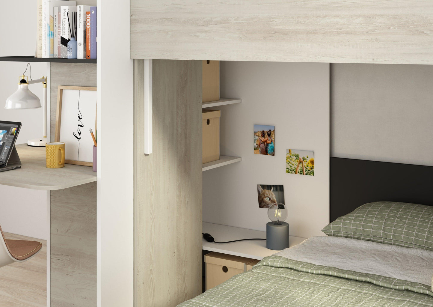 Palatino L Shaped Bunk Bed - Millie & Jones