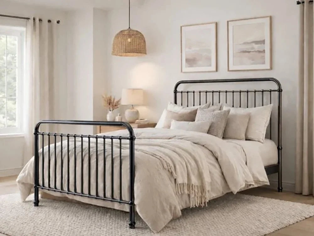 Rosendale Metal Bed Frame in Black Nickel - single size