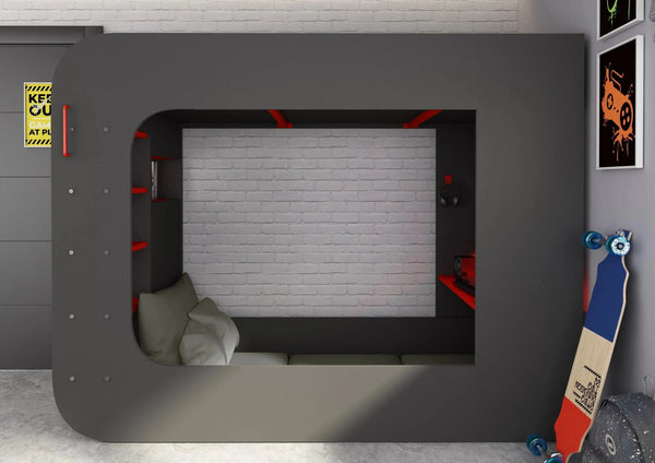 Trasman Loft Pod Gaming High sleeper with Pull-out Sofa (single)