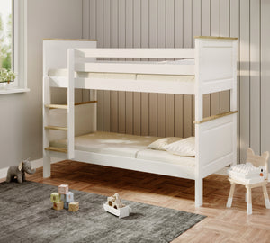 Ashby Solid Pine Detachable Bunk Bed with Trundle